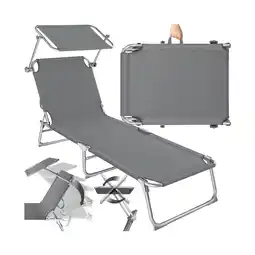 Netto Marken-Discount tectake Gartenliege, klappbar, 4-fach verstellbare Rückenlehne, 190 x 68 x 28 cm Angebot