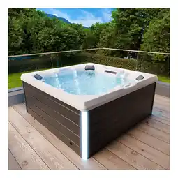 Netto Marken-Discount TroniTechnik Outdoor Whirlpool Spa TORCELLO 210cm x 210cm mit Heizung, Hydromassage, Farblicht Angebot