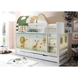 Netto Marken-Discount TiCAA Etagenbett Marcel Kiefer weiß Motiv Angebot