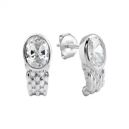 Netto Marken-Discount Zeeme Silber Ohrstecker 925/- Sterling Silber rhodiniert Zirkonia Angebot