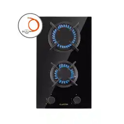 Netto Marken-Discount Goldflame Domino Gaskochfeld 2-flammig Messing-Brenner Glaskeramik Angebot