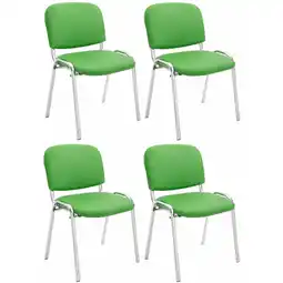 Netto Marken-Discount CLP 4er Set Stühle Ken Chrom Kunstleder I Gepolsterte Sitze I Stapelbar Angebot