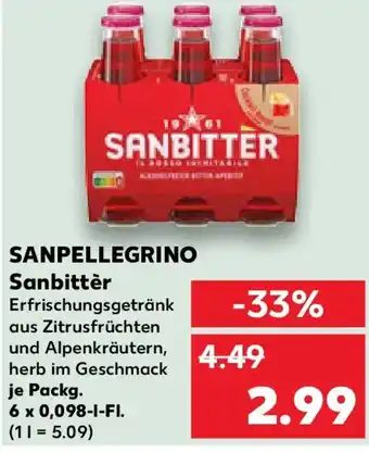 Kaufland SANPELLEGRINO Sanbittèr Angebot