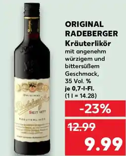 Kaufland ORIGINAL RADEBERGER Kräuterlikör Angebot