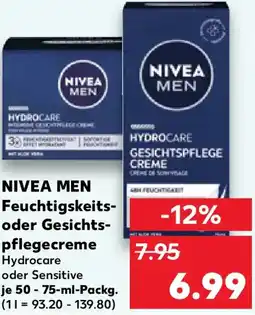 Kaufland NIVEA MEN Feuchtigkeits- oder Gesichts- pflegecreme Angebot