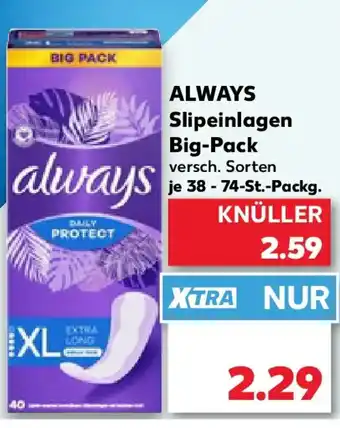 Kaufland ALWAYS Slipeinlagen Big-Pack Angebot