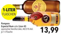 CITTI Markt Pampero Especial Rum oder Licor 43 Angebot