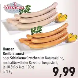 CITTI Markt Hansen Rostbratwurst oder Schinkenwürstchen Angebot