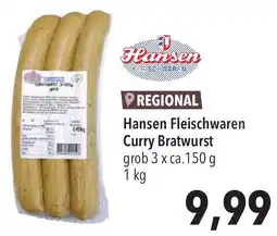 CITTI Markt Hansen Fleischwaren Curry Bratwurst Angebot