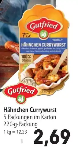 CITTI Markt Gutfried Hähnchen Currywurst Angebot