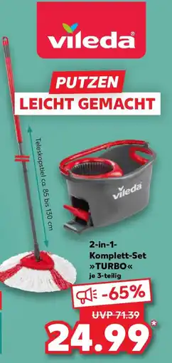 Kaufland vileda 2 in 1 Komplett-Set TURBO Angebot