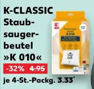 Kaufland K-CLASSIC Staubsaugerbeutel K 010 Angebot