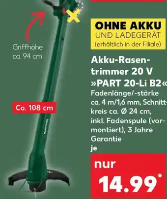 Kaufland PARKSIDE Akku-Rasentrimmer 20 V PART 20-Li B2 Angebot