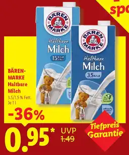 Lidl BÄRENMARKE Haltbare Milch Angebot