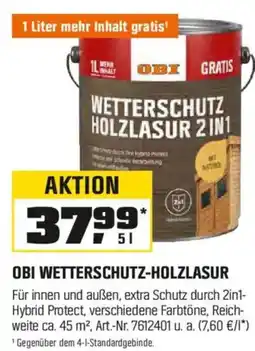 OBI OBI WETTERSCHUTZ-HOLZLASUR Angebot