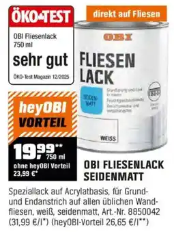 OBI OBI FLIESENLACK SEIDENMATT Angebot
