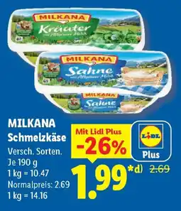 Lidl MILKANA Schmelzkäse Angebot