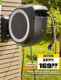 OBI GARDENA WAND-SCHLAUCHBOX,,ROLLUP XL" & COMFORT-MULTI-REINGIGUNGSSPRITZE Angebot