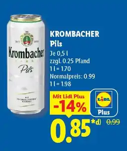 Lidl KROMBACHER Pils Angebot