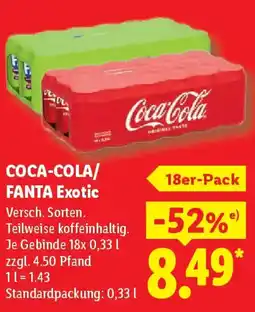 Lidl COCA-COLA/ FANTA Exotic Angebot