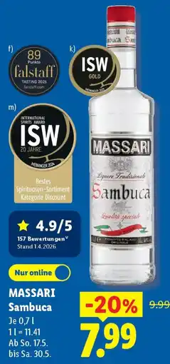 Lidl MASSARI Sambuca Angebot
