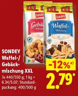 Lidl SONDEY Waffel-/ Gebäckmischung XXL Angebot
