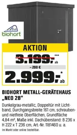 OBI BIOHORT METALL-GERÄTEHAUS ,,NEO 2B" Angebot