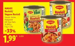 Lidl MAGGI Ravioli/ Vegane Ravioli Angebot