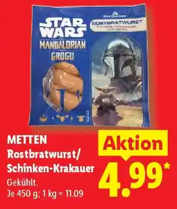 Lidl METTEN Rostbratwurst/ Schinken-Krakauer Angebot