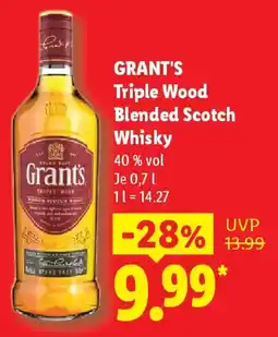 Lidl GRANT'S Triple Wood Blended Scotch Whisky Angebot