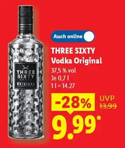Lidl THREE SIXTY Vodka Original Angebot