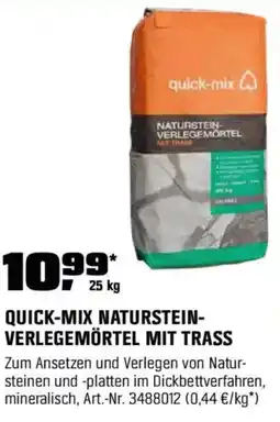 OBI quick-mix NATURSTEIN- VERLEGEMÖRTEL MIT TRASS Angebot