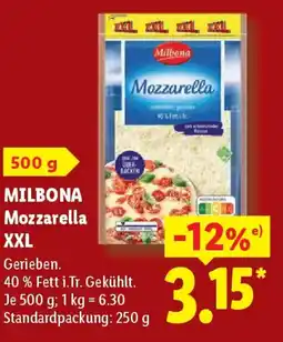Lidl MILBONA Mozzarella XXL Angebot