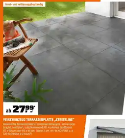 OBI FEINSTEINZEUG TERRASSENPLATTE,,STREETLINE" Angebot