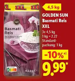 Lidl GOLDEN SUN Basmati Reis XXL Angebot