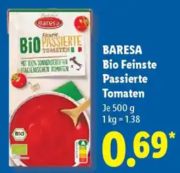 Lidl BARESA Bio Feinste Passierte Tomaten Angebot