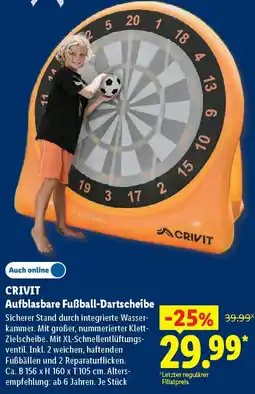 Lidl CRIVIT Aufblasbare Fußball-Dartscheibe Angebot