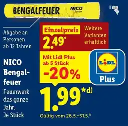Lidl NICO Bengalfeuer Angebot