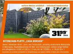 OBI BETONZAUN-PLATTE,,CASA BORSIKA" Angebot