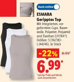 Lidl ESMARA Geripptes Top Angebot