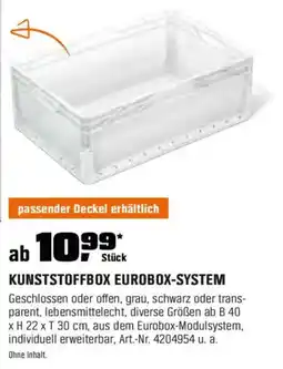 OBI KUNSTSTOFFBOX EUROBOX-SYSTEM Angebot