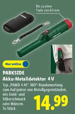 Lidl PARKSIDE Akku-Metalldetektor 4 V Angebot