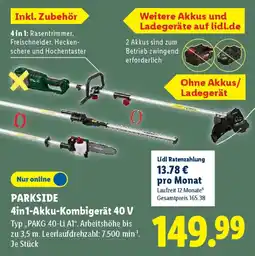 Lidl PARKSIDE 4in1-Akku-Kombigerät 40 V Angebot