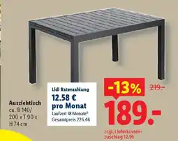 Lidl LIVARNO Ausziehtisch Angebot