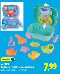 Lidl LUPILU Rollkoffer mit Strandspielzeug Angebot