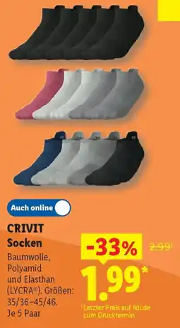 Lidl CRIVIT Socken Angebot
