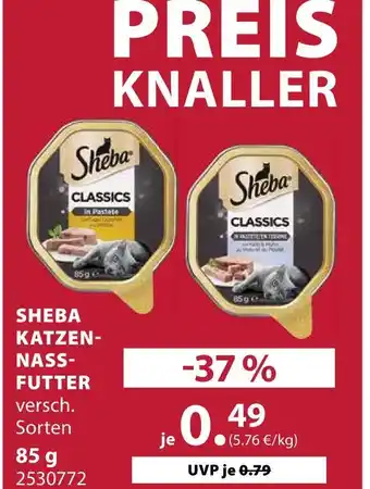 Dehner Sheba katzennassfutter Angebot
