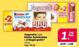 NETTO Kinder yogurette oder kinder schokolade Angebot