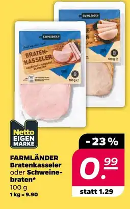 NETTO Farmländer bratenkasseler Angebot