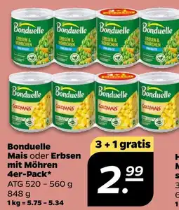 NETTO Bonduelle mais oder erbsen mit möhren Angebot